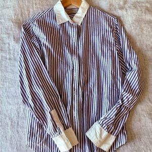 Everlane Women’s size 6 Blue and White Shirt